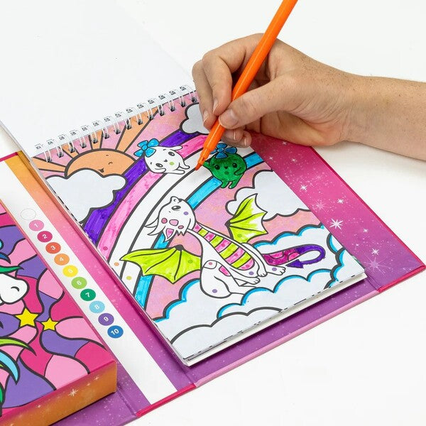 unicorn tiger tribe colouring set kids gift boxed