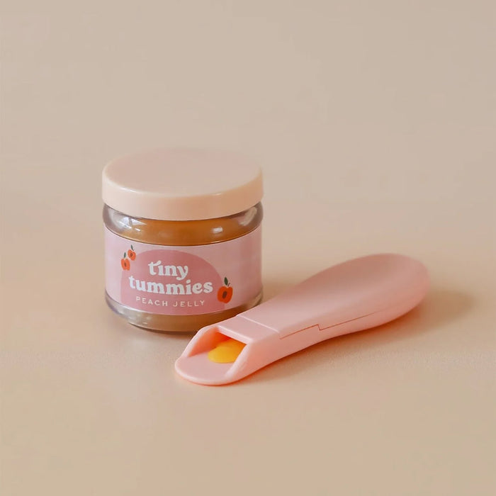 Tiny Harlow - Tiny Tummies - Jar & Spoon Set - Peach Jelly