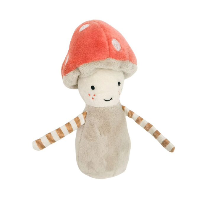 toadstool plush toy rattle