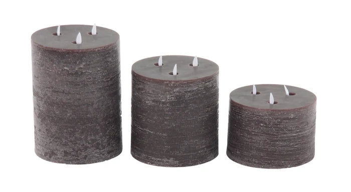Traditional Brown Wax Flameless Candle