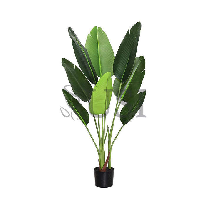 Travelers Palm Tree Real Touch x8 Potted, 4ft, Green
