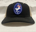 Trucker Hats - Patriotic White Squirrel Oval Patch - Structured with Mesh Snap Back