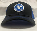 Trucker Hats - Royal Blue Patch with White Squirrel - Structured with Mesh Snap Back