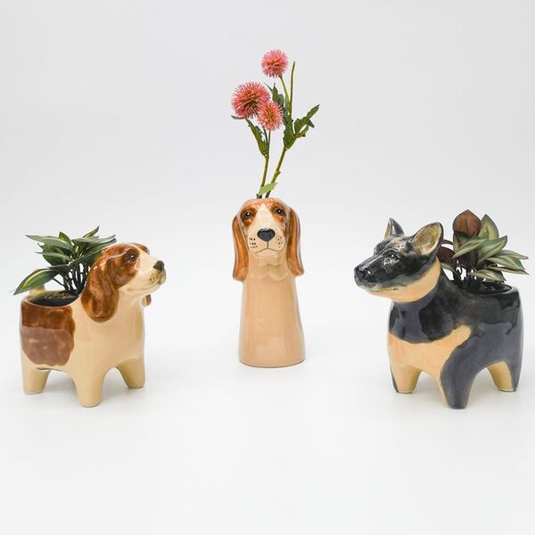 georgie dog vase  and planter pots for indoor home decor