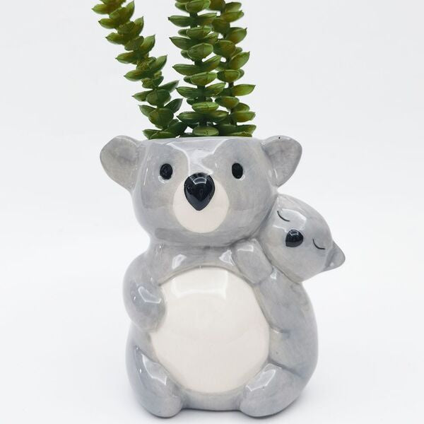 hugging koala planter pot