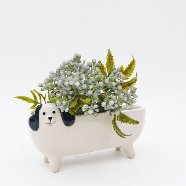 small long dog planter