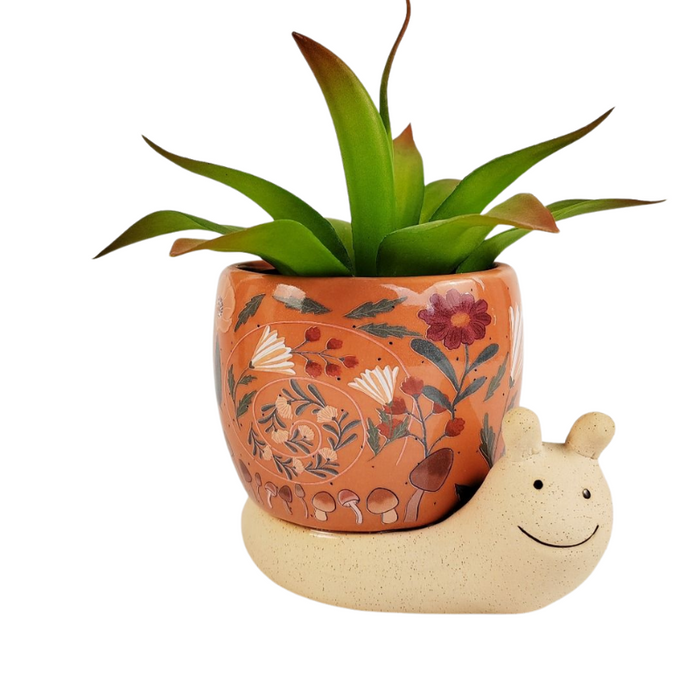 snail pot planter quirky