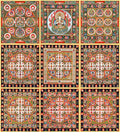 Vajradhatu Mandala Image - Tibetan thangka painting, front view