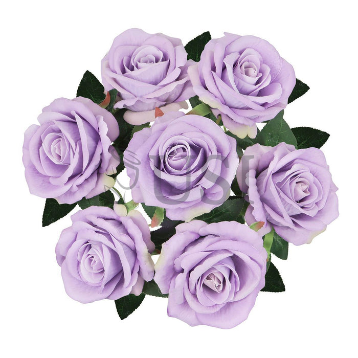 Velvet Rose Bush x7, 16in, Lavender