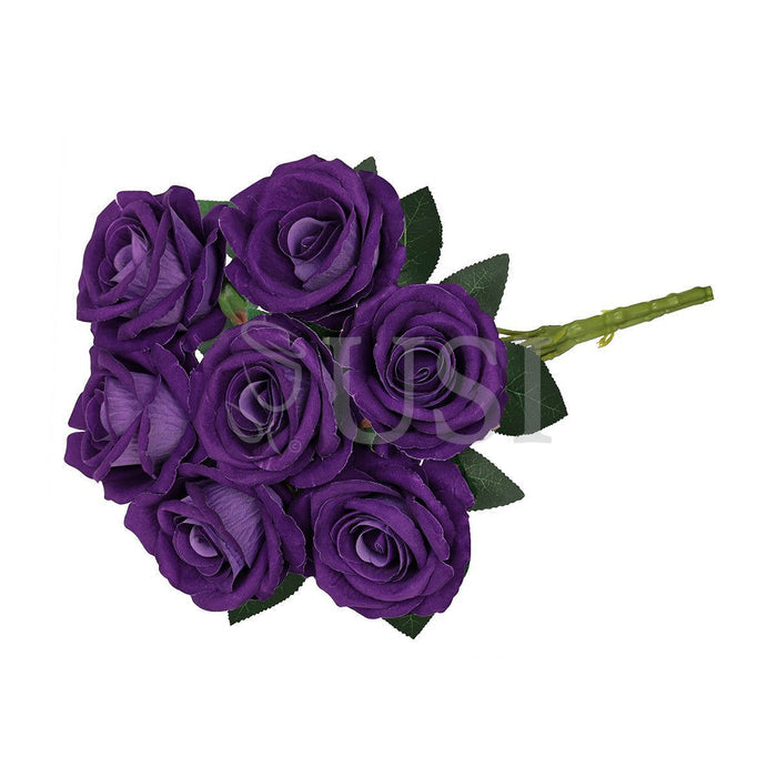 Velvet Rose Bush x7, 16in, Royal Purple