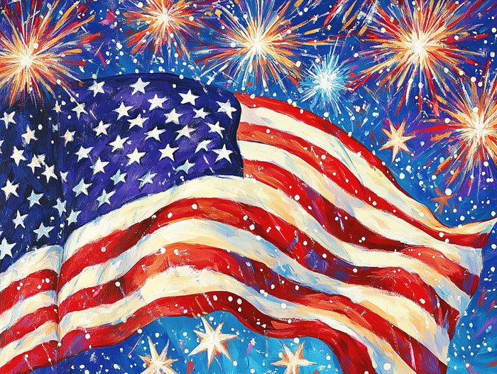 Vibrant Stars and Stripes Forever