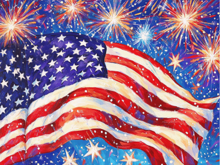 Vibrant Stars and Stripes Forever