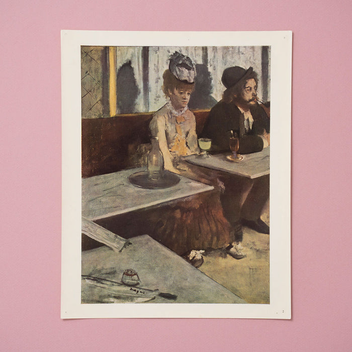 Vintage 1950s Degas "L'absinthe" Swiss Art Print