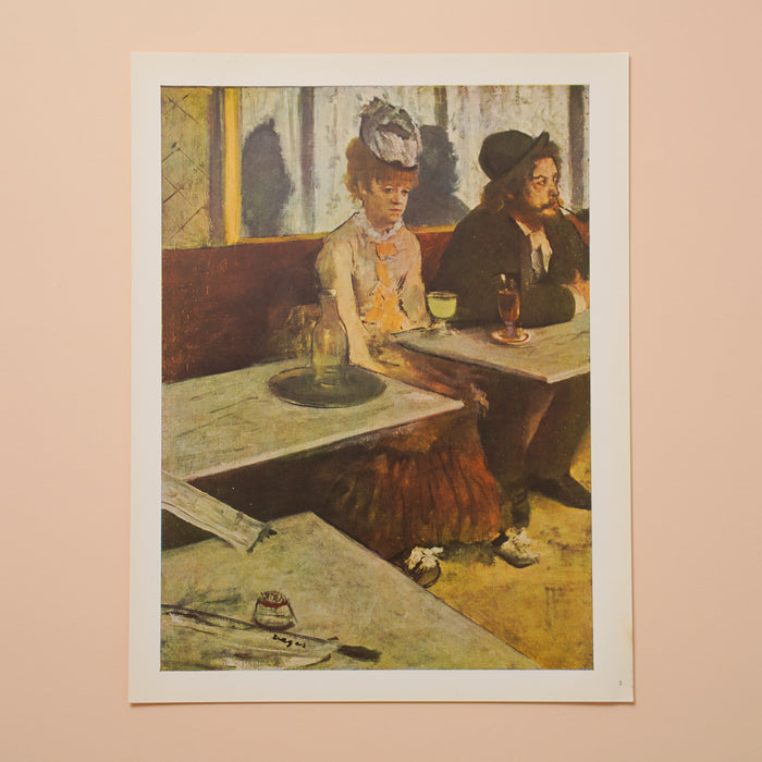 Vintage 1950s Degas "L'absinthe" Swiss Art Print