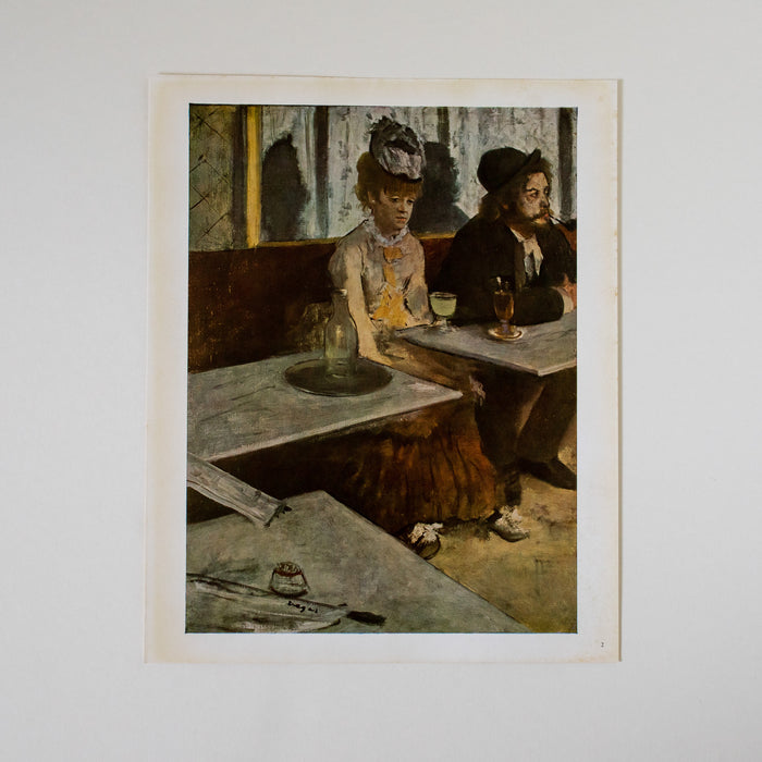 Vintage 1950s Degas "L'absinthe" Swiss Art Print