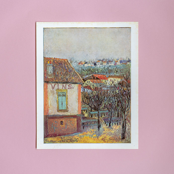 Vintage 1950s Utrillo "La Butte Pinson" Swiss Art Print