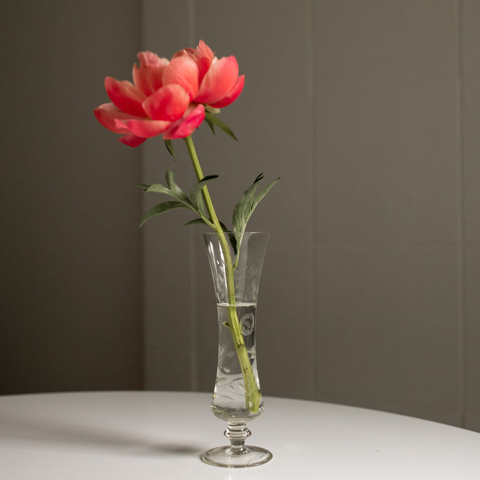 Vintage Footed Flared Mouth Glass Vase at Golden Rule Gallery in Excelsior, MN