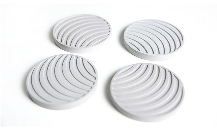 Wavy concrete cup coaster silicone mold - madmolds - silicone mold