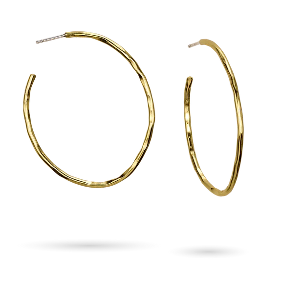 Waxing Poetic Airy Oval Hoop Earrings -Lg