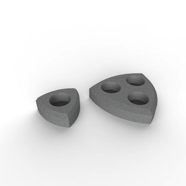 "Wedge" triangle candlestick mold - madmolds -