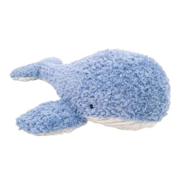 Blue plush whale toy