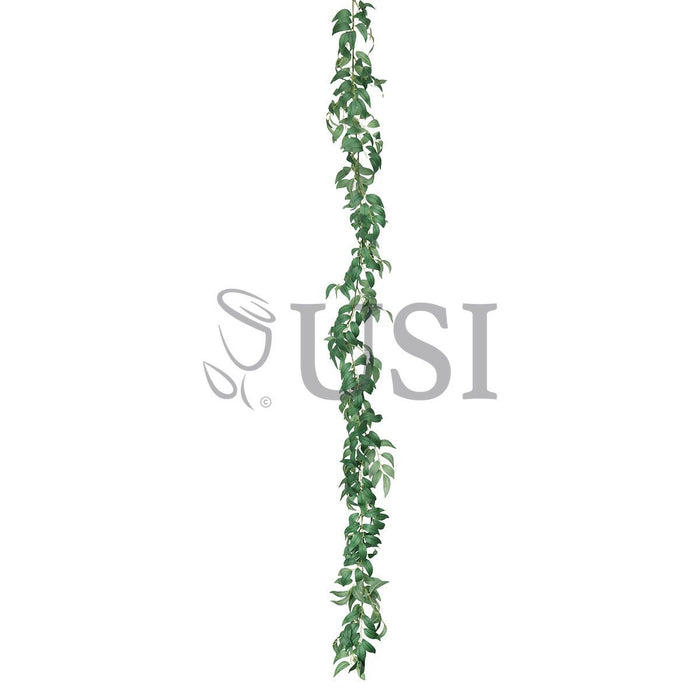 Willow Leaf Greenery Garland, 6ft, Green
