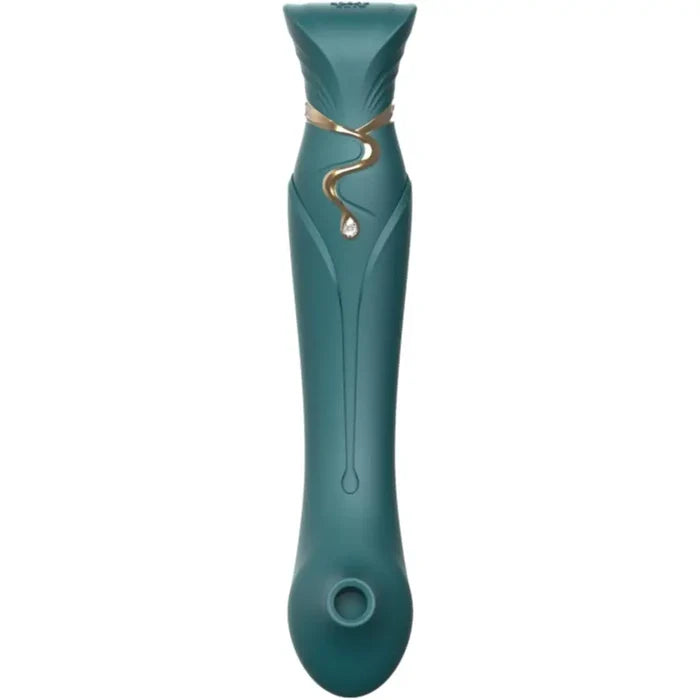 Zalo Queen G-Spot PulseWave™ Vibrator with Suction Sleeve Green
