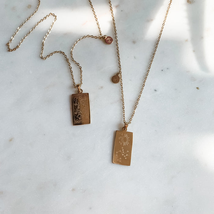 Zodiac Sign Pendant Dainty Necklace